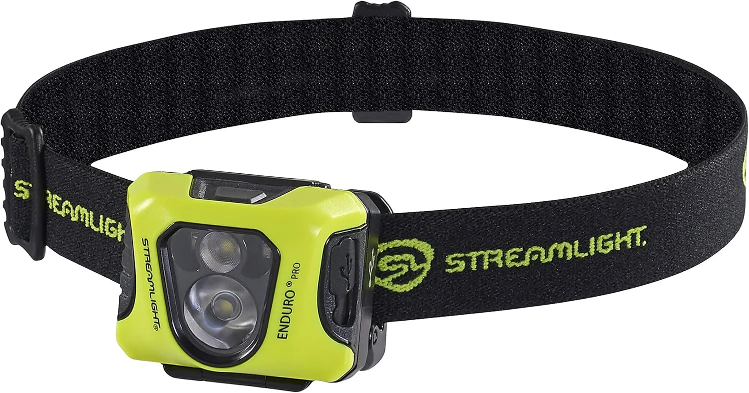 Streamlight 61435 Enduro Pro USB 200-Lumen 2080-Candela Ultra-Light LED Rechargeable Headlamp with Spot & Flood Beams