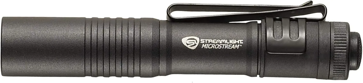 Streamlight 66318 MicroStream 45-Lumen Everyday Carry Pocket Flashlight with AAA Alkaline Battery, Black