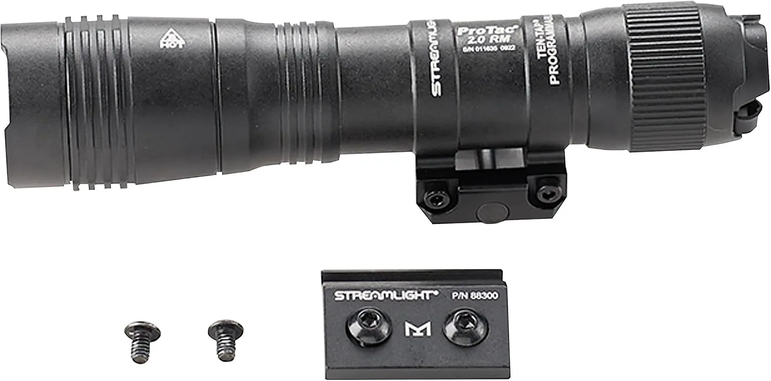 Streamlight 89003 ProTac 2.0 2000-Lumen Rail Mount High Lumen Tactical Rechargeable Long Weapon-Mounted Flashlight
