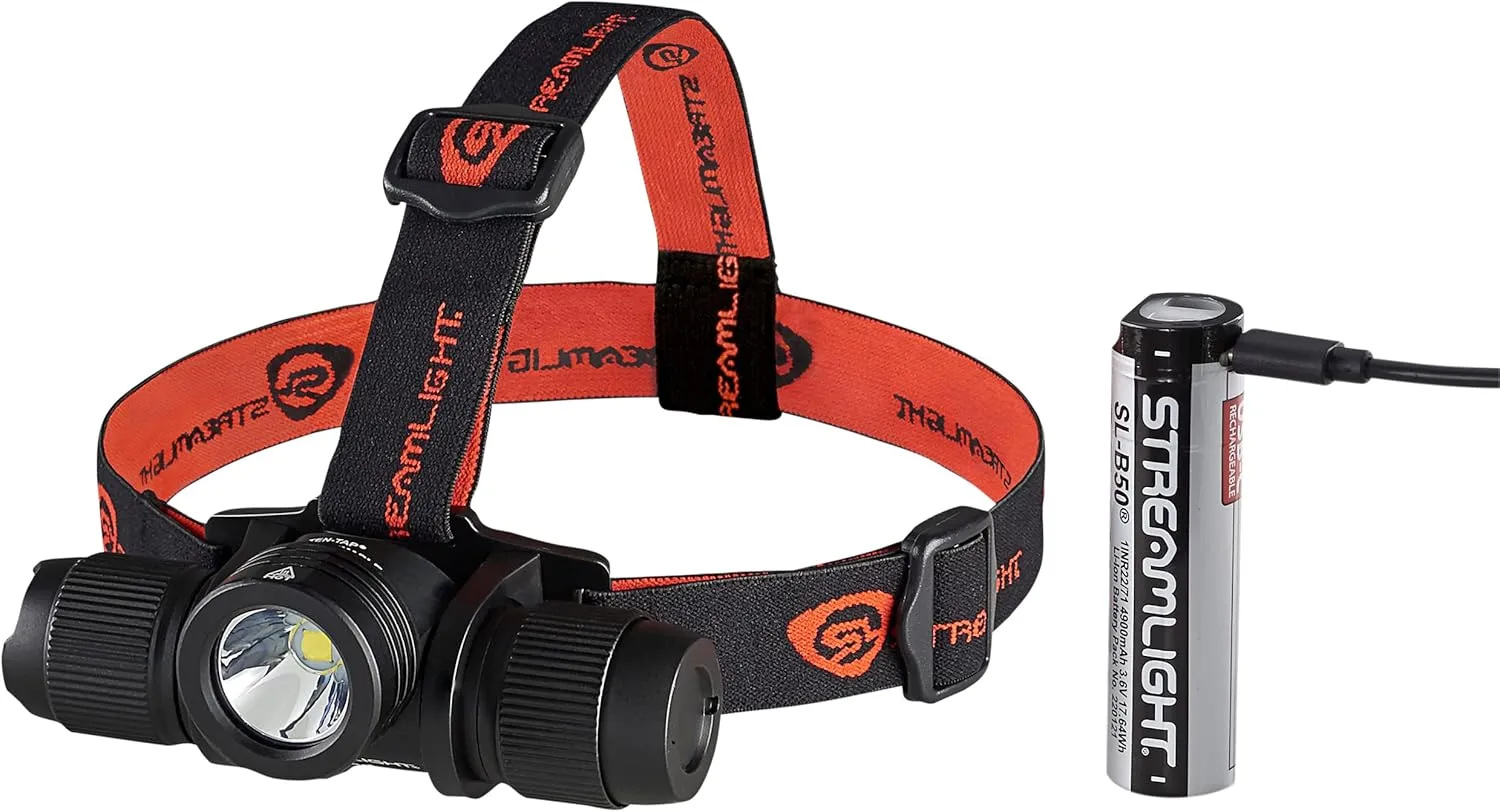 Streamlight 89001 ProTac 2.0 2000-Lumen Headlamp with Rechargeable Battery, Strap, Black