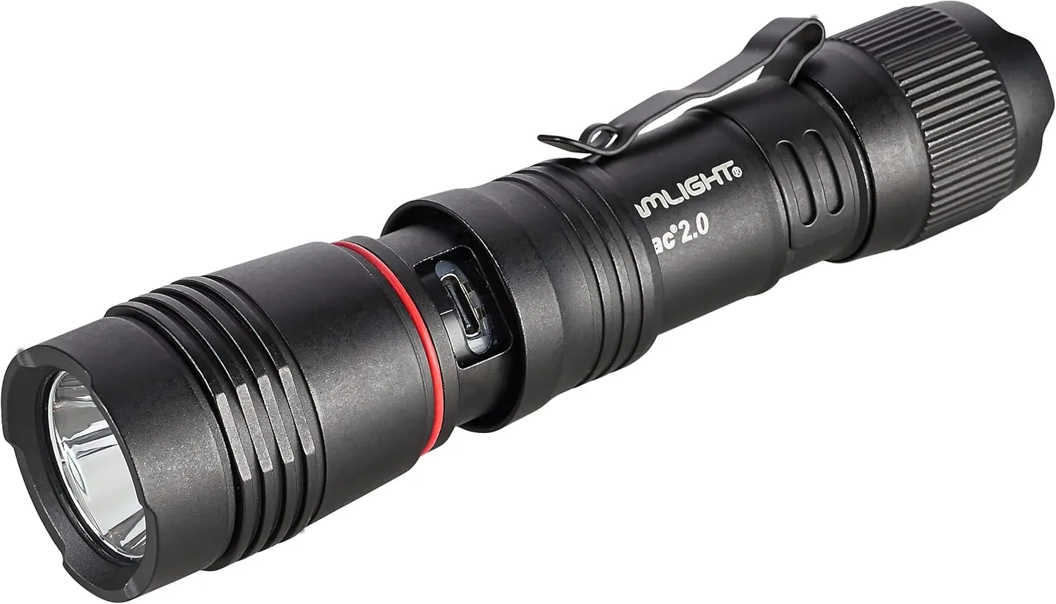 Streamlight 89000 ProTac 2.0 2000-Lumen 17300 Candela Rechargeable Tactical LED Flashlight with USB C Cable, and Holster