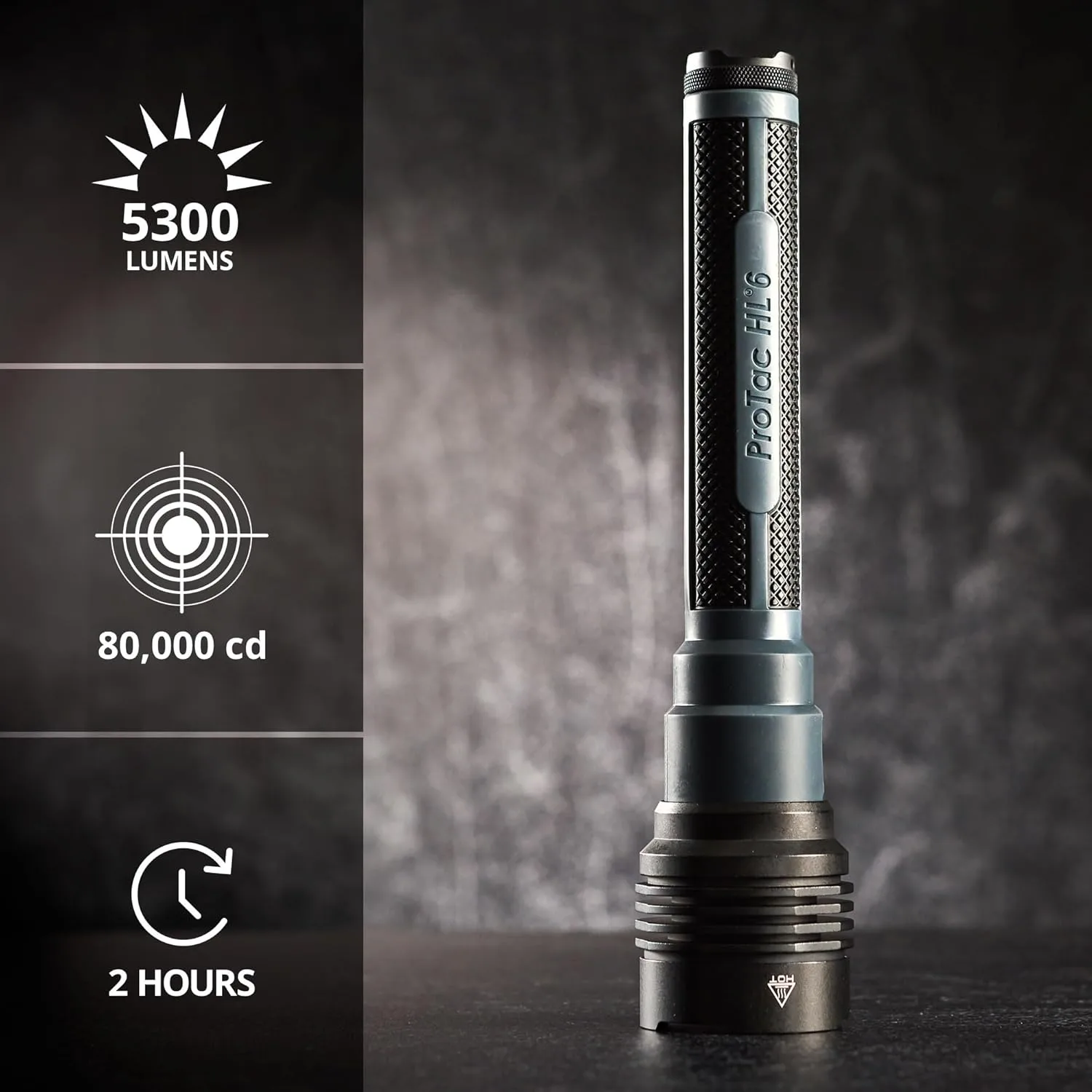 Streamlight 88131 ProTac HL 6 5,300-Lumen 80,000-Candela Rechargeable Flashlight with 120V USB Adapter, Y USB-C Cord