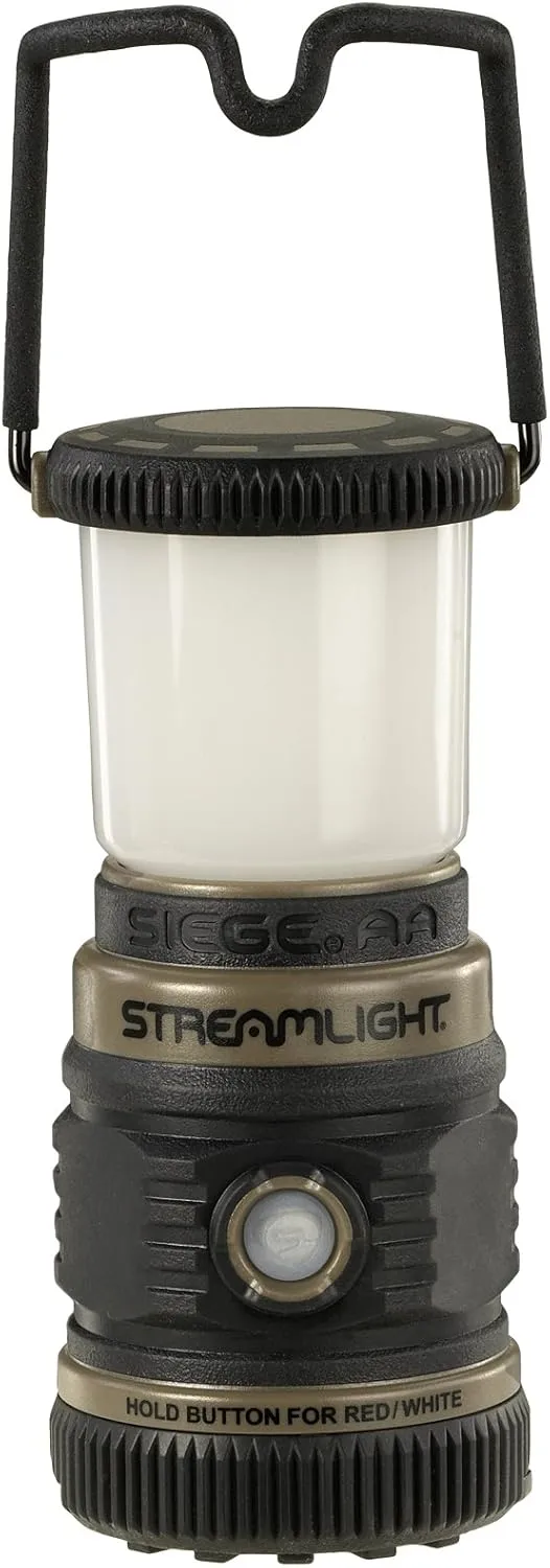 Streamlight 44941 Siege 200-Lumen Ultra-Compact AA Alkaline Outdoor Hand Lantern/Flashlight, Coyote