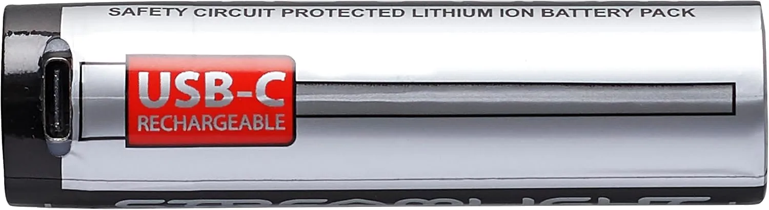 Streamlight 22111 SL-B50 Protected Lithium-Ion USB-C Rechargeable Battery with Integrated Charge Port, 1-Pack