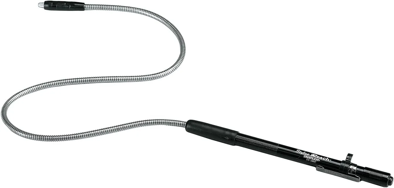 Streamlight 65418 Stylus Long Reach 11-Lumen Pen Light with 3 AAAA Alkaline Batteries and Flexible 11.5-Inch Extension Cable
