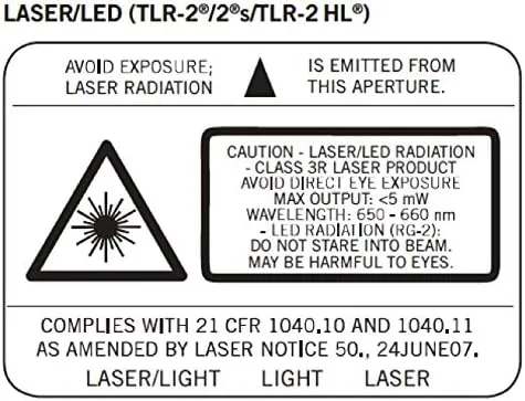 Streamlight 69261 TLR-2 HL 1000-Lumen Rail Mounted Weapon Light with integrated Red Aiming Laser Includes Key Kit for Select