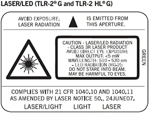 Streamlight 69250 TLR-2G 300-Lumen Rail-Mounted Tactical Weapon Light with Integrated Green Aiming Laser Includes Key Kit