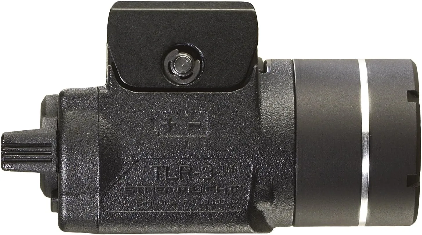 Streamlight 69220 TLR-3 170-Lumen Lightweight, Compact Weapon Mounted Tactical Light with Rail Locating Keys, Black