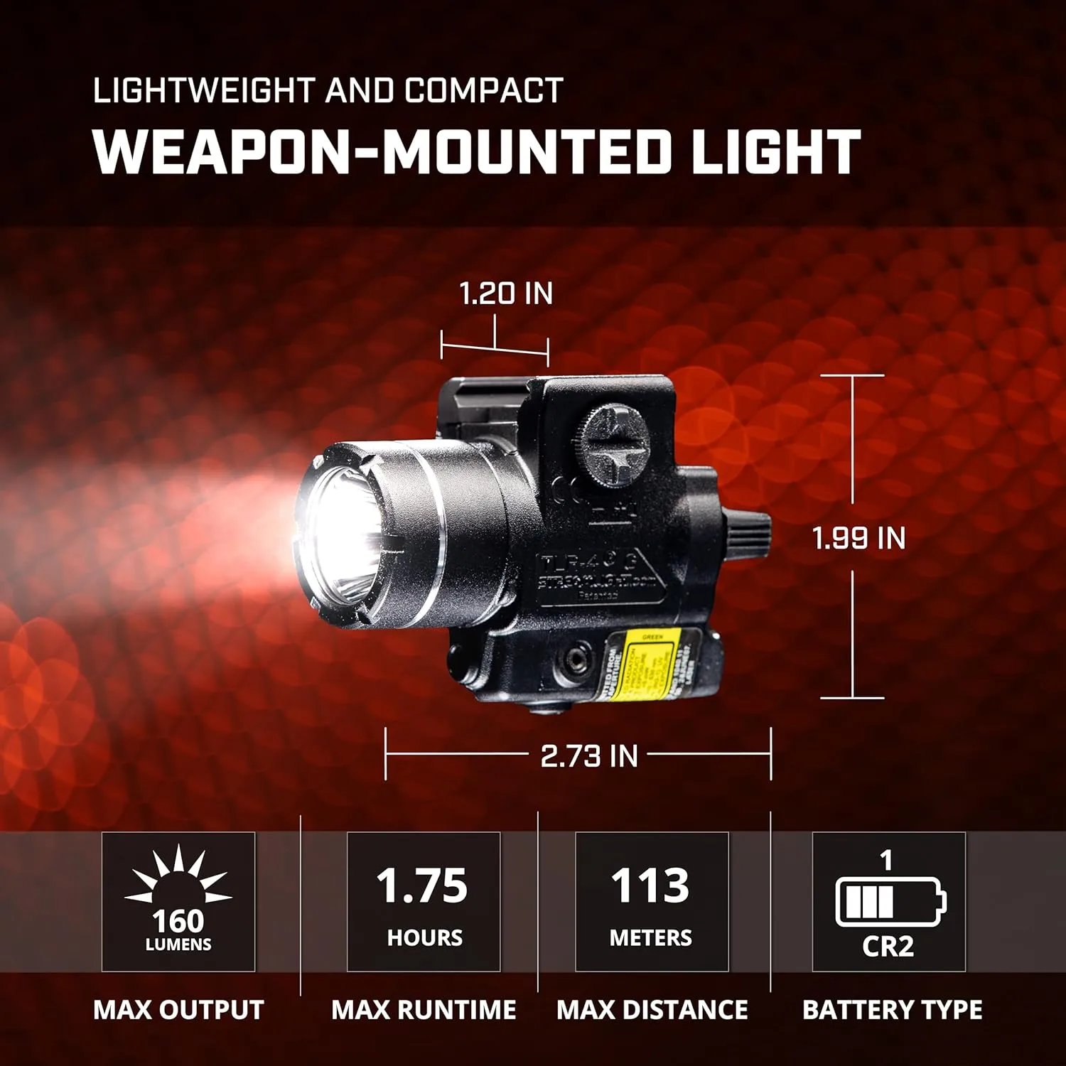 STREAMLIGHT TLR-4G Compact Rail-Mounted Tactical Weapon Light with Green Laser