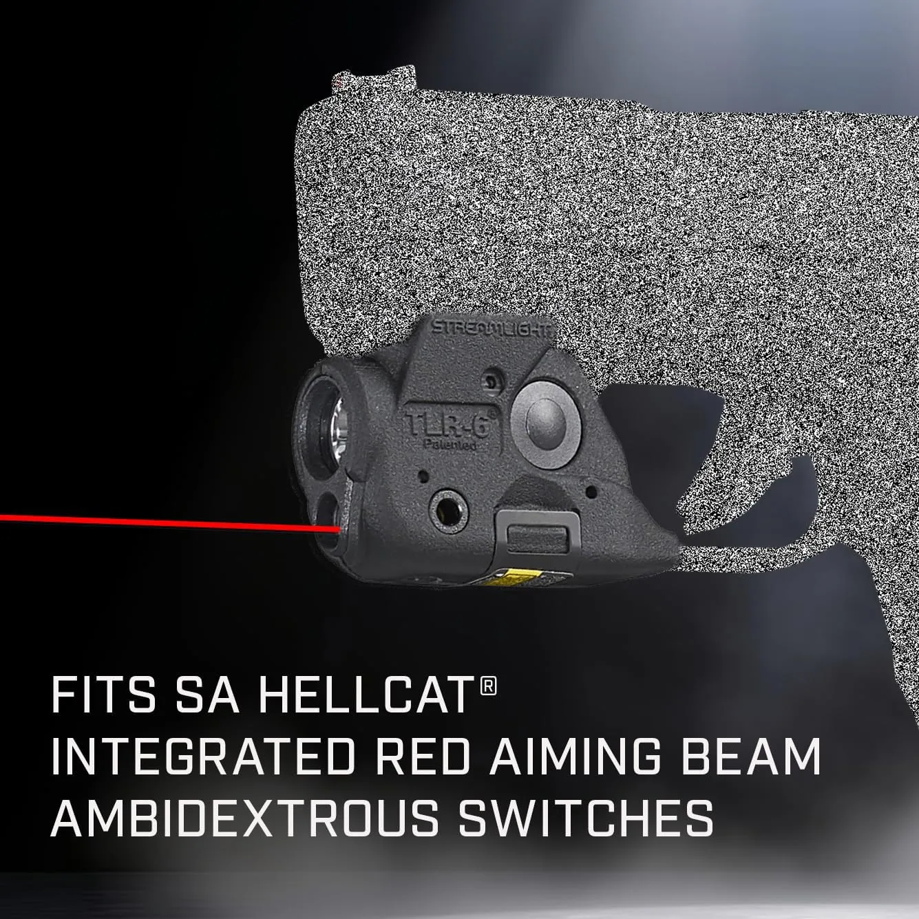 Streamlight 69287 TLR-6 100-Lumen 2000 Candela Rail-Mounted Tactical Weapon Light with Integrated Red Aiming Laser Designed