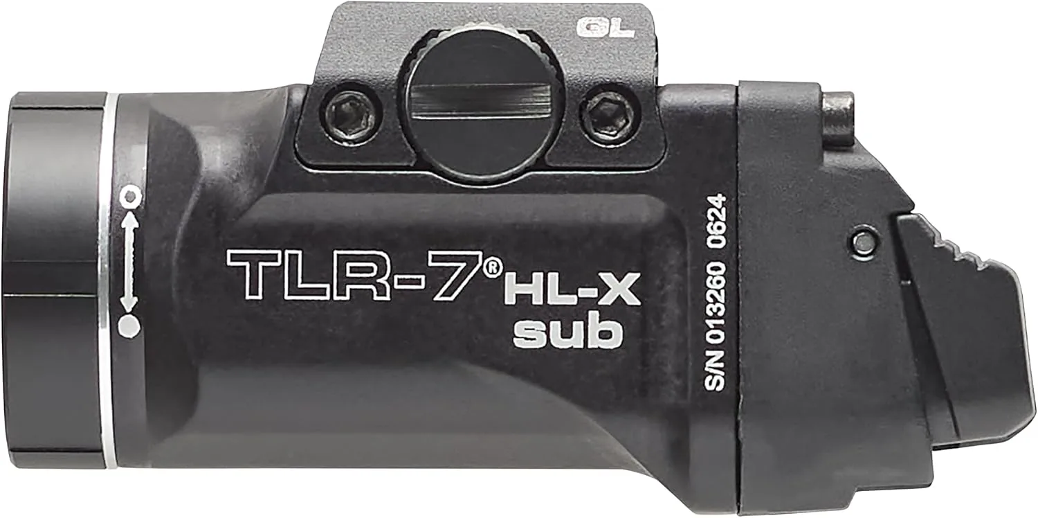 Streamlight 69503 TLR-7 HL-X sub USB 1000-Lumen Rechargeable Rail-Mounted Weapon Light Designed Exclusively for Glock 43X/48