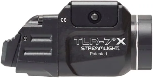 Streamlight TLR-7X Weapon Light, 500 Lumens, High Switch, CR123A Lithium Battery, Key Kit, 69423