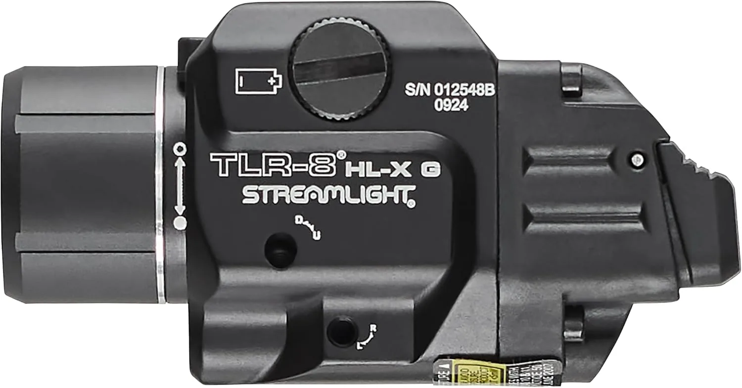 Streamlight 69475 TLR-8 HL-X G USB 1000-Lumen Weapon Rail-Mounted Rechargeable Tactical Flashlight with Integrated Green