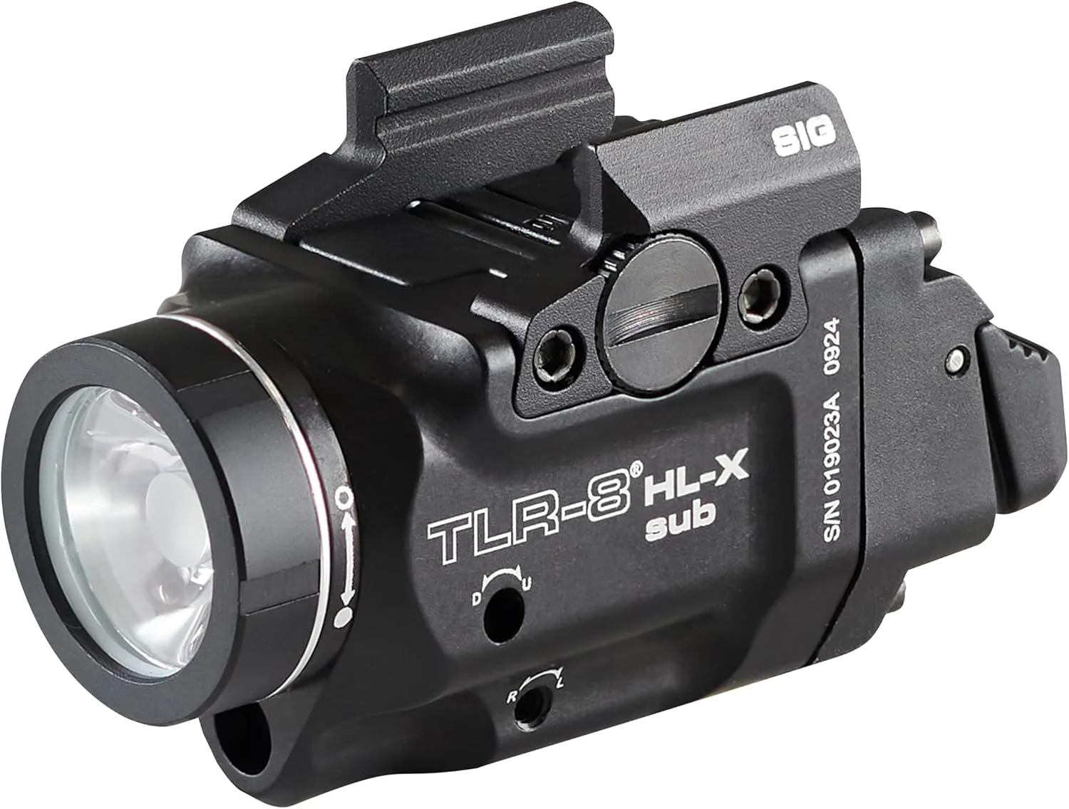 Streamlight 69467 TLR-8 HL-X sub USB 1000-Lumen Weapon Rail-Mounted Rechargeable Tactical Flashlight with Integrated Red