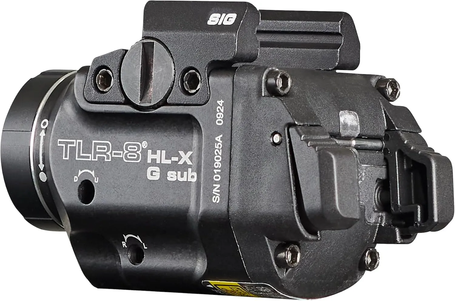 Streamlight 69477 TLR-8 HL-X G sub USB 1000-Lumen Weapon Rail-Mounted Rechargeable Tactical Flashlight with Integrated Green