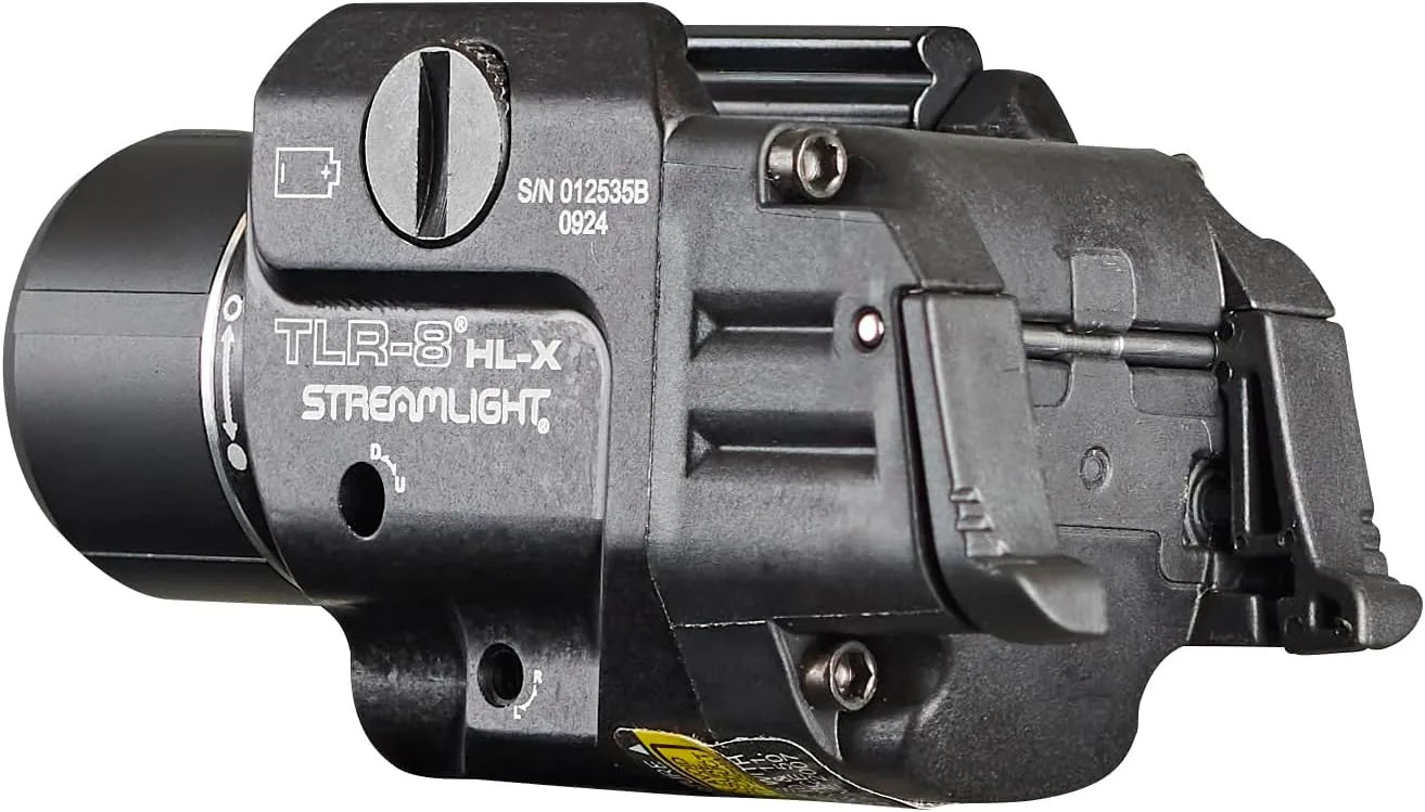 Streamlight 69465 TLR-8 HL-X USB 1000-Lumen Weapon Mounted Rechargeable Tactical Flashlight with Integrated Red Aiming Laser