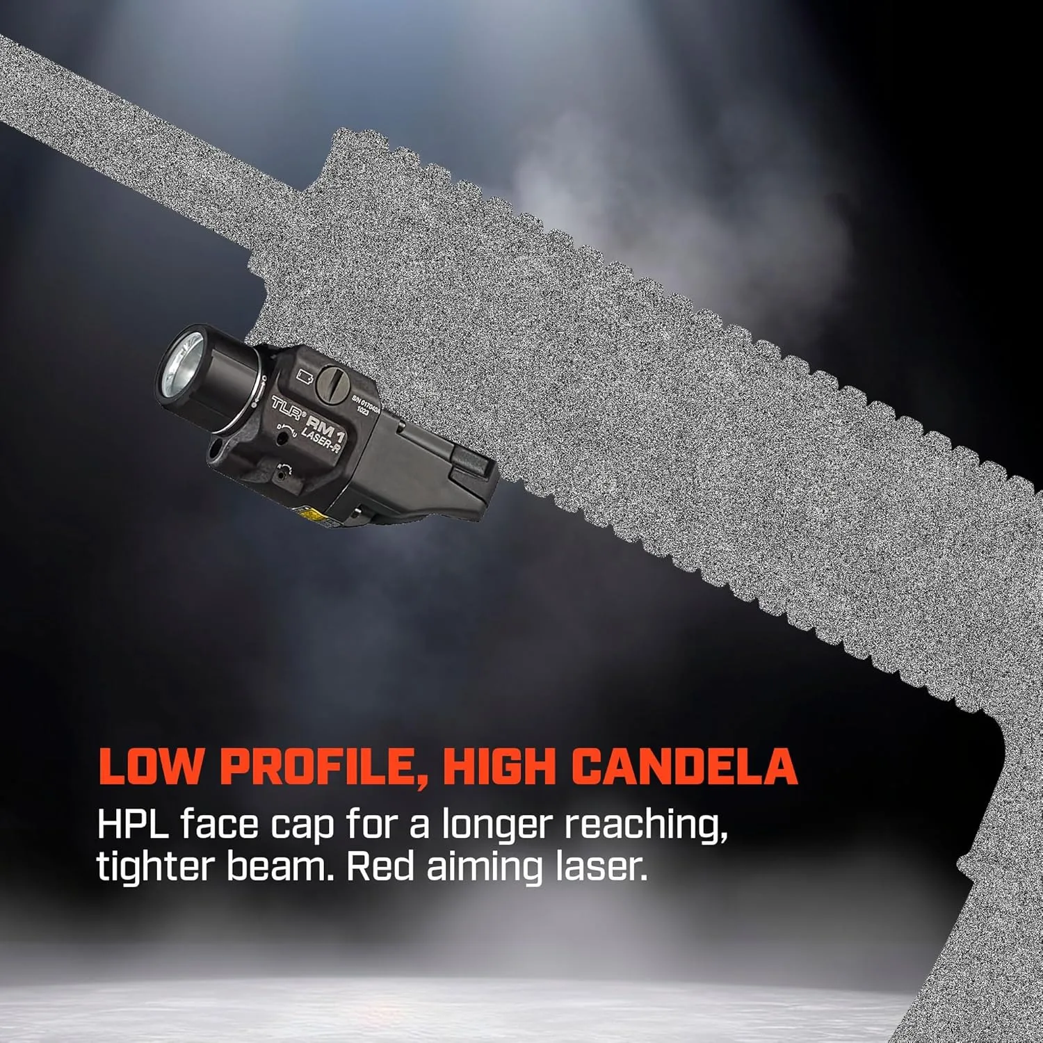 Streamlight 69446 TLR RM 1 500-Lumen Rail-Mounted Tactical Weapon Light with Integrated Red Aiming Laser, and Key Kit, Black