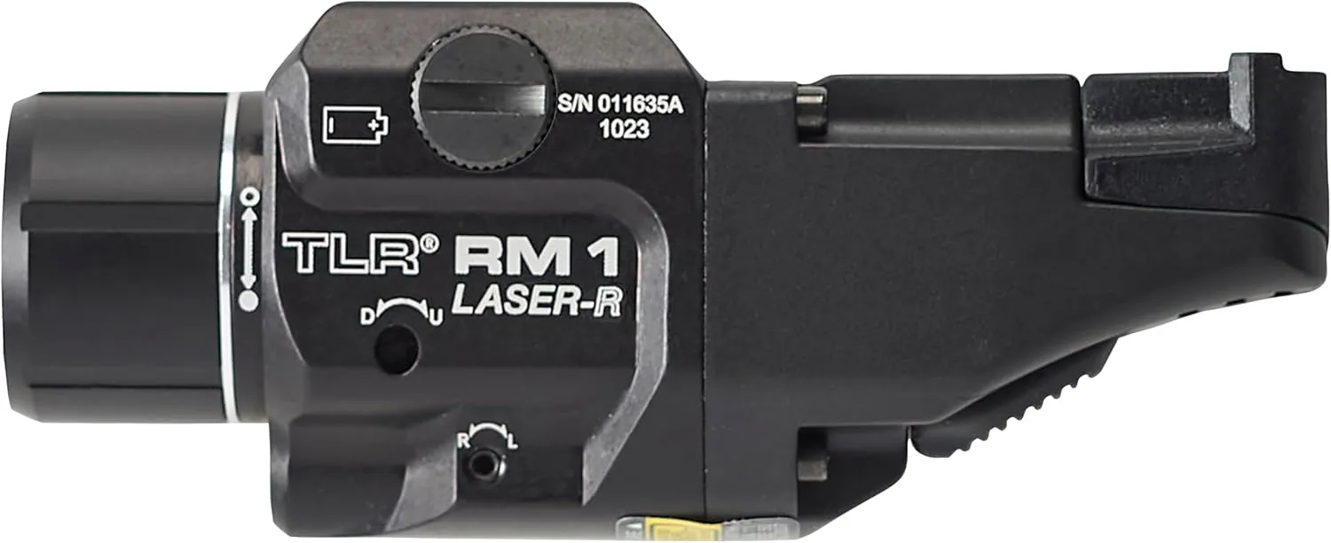 Streamlight 69446 TLR RM 1 500-Lumen Rail-Mounted Tactical Weapon Light with Integrated Red Aiming Laser, and Key Kit, Black