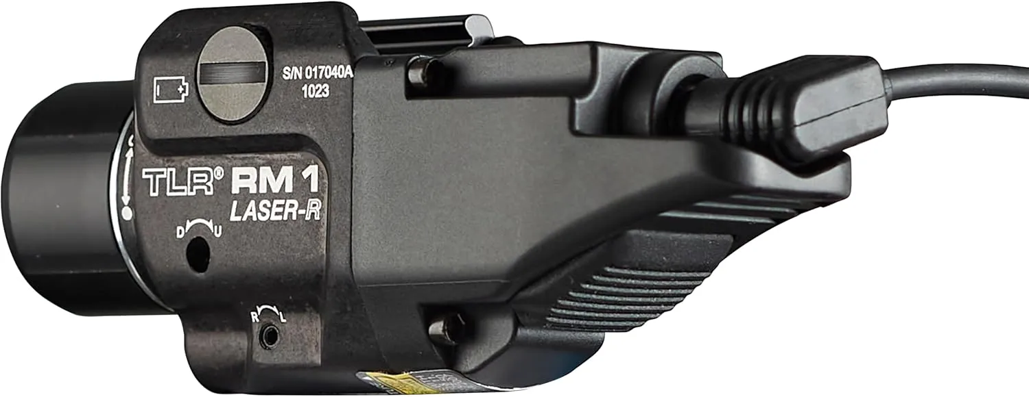 Streamlight 69446 TLR RM 1 500-Lumen Rail-Mounted Tactical Weapon Light with Integrated Red Aiming Laser, and Key Kit, Black
