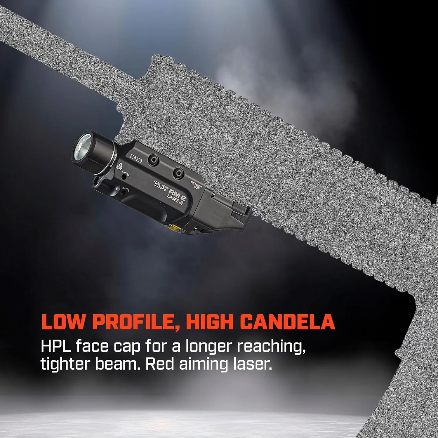 Streamlight 69448 TLR RM 2 1000-Lumen Rail-Mounted Tactical Weapon Light with Integrated Red Aiming Laser, and Key Kit, Black