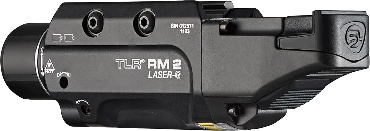 Streamlight 69454 TLR RM 2 G 1000-Lumen Rail-Mounted Tactical Weapon Light with Integrated Green Aiming Laser, and Key Kit