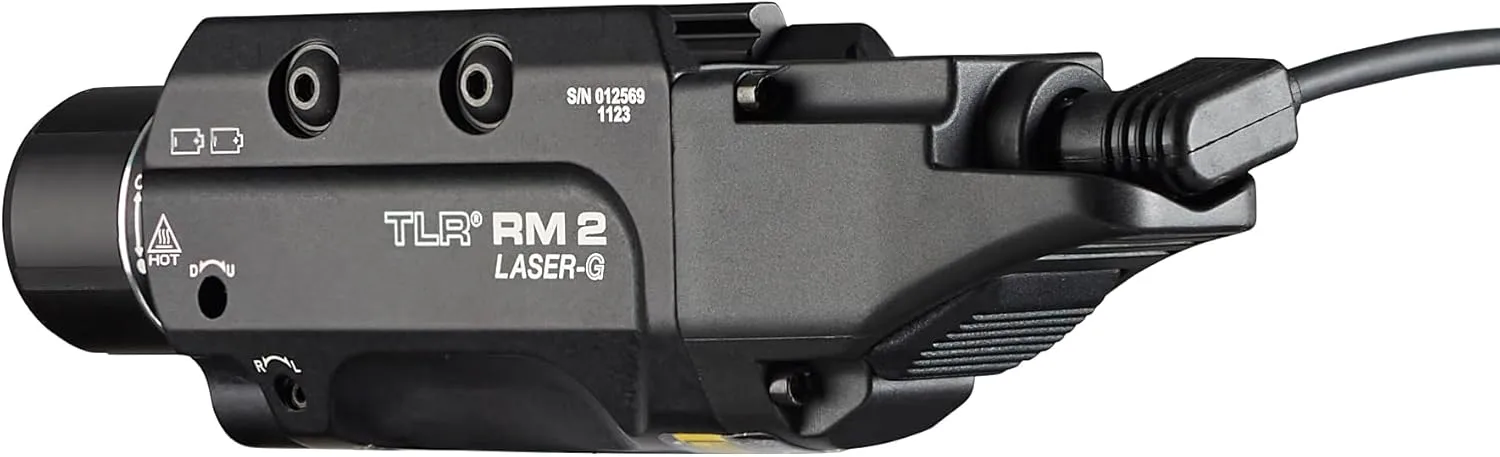 Streamlight 69454 TLR RM 2 G 1000-Lumen Rail-Mounted Tactical Weapon Light with Integrated Green Aiming Laser, and Key Kit