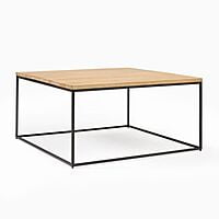 LINEA METAL AND SOLID WOOD SQUARE COFFEE TABLE LINEA METAL AND SOLID WOOD SQUARE COFFEE TABLE