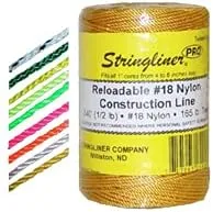 25703 Pro Mason’s Line Reels – 1 Lb. Stringliner® PRO Twisted White 1080'. (1 Pack)