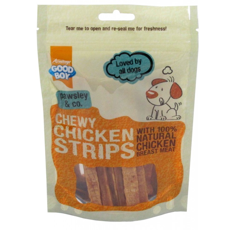 ARMITAGE CHEWY CHICKEN STRIPS - 100G ARMITAGE CHEWY CHICKEN STRIPS - 100G