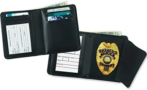 Deluxe Hidden Badge Wallet - Strong Leather Company Single ID Card Wallet (79230-0402)
