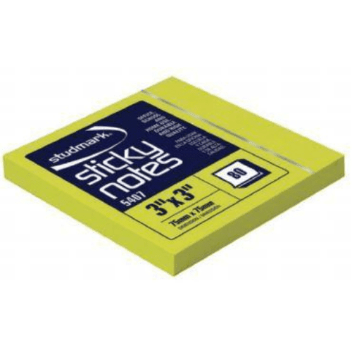 Studmark 3x3 Neon Yellow Post it