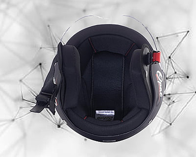 OZONE OPAL S.BLACK C/V (520 MM)-KIDS HELMET