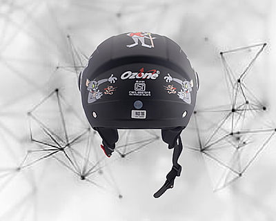 OZONE OPAL S.BLACK C/V (520 MM)-KIDS HELMET