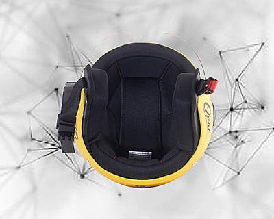 OZONE OPAL YELLOW C/V (520 MM)-KIDS HELMET