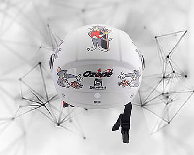 OZONE OPAL WHITE C/V (520 MM)-KIDS HELMET