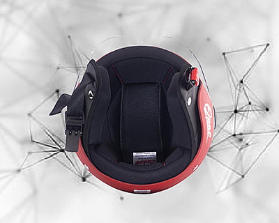 OZONE OPAL MATT RED C/V (520 MM)-KIDS HELMET