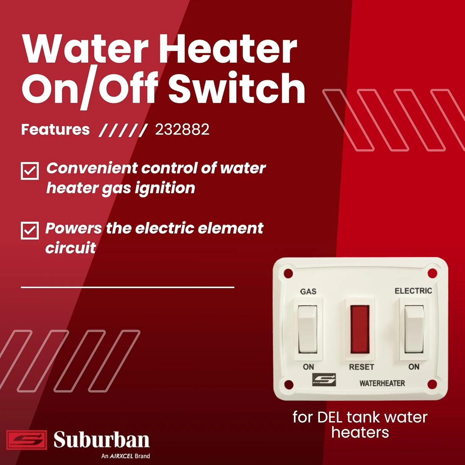 Suburban DEL Water Heater ON/OFF Wall Switch