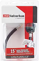 Suburban LP-PT15M 15-Inch Pigtail Type 1 Acme Nut with 1/4-Inch MPT for Easy and Safe Connection of Propane Gas in Your RV or Motorhome