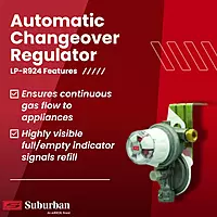 Suburban LP-R924 Automatic Changeover Regulator for Safe and Convenient Propane Gas Supply Switching in Your RV or Motorhome