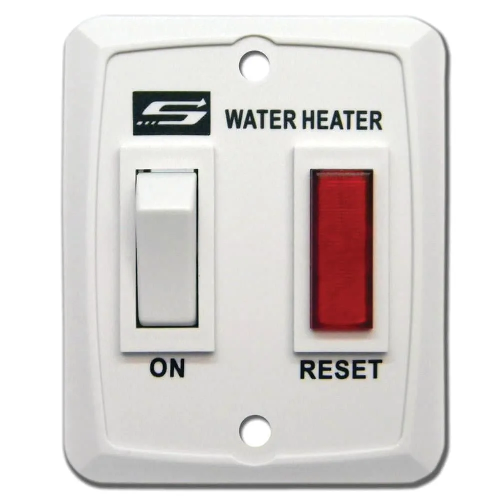 Suburban Single Water Heater ON/OFF Wall Switch - RV Wall Mount, White (234589)
