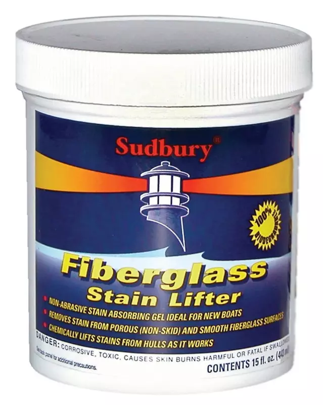 Sudbury Fiberglass Stain Lifter, Boat Cleaner Gel, Rust Remover and Stain Remover for Boats, Essential Boat Accessories