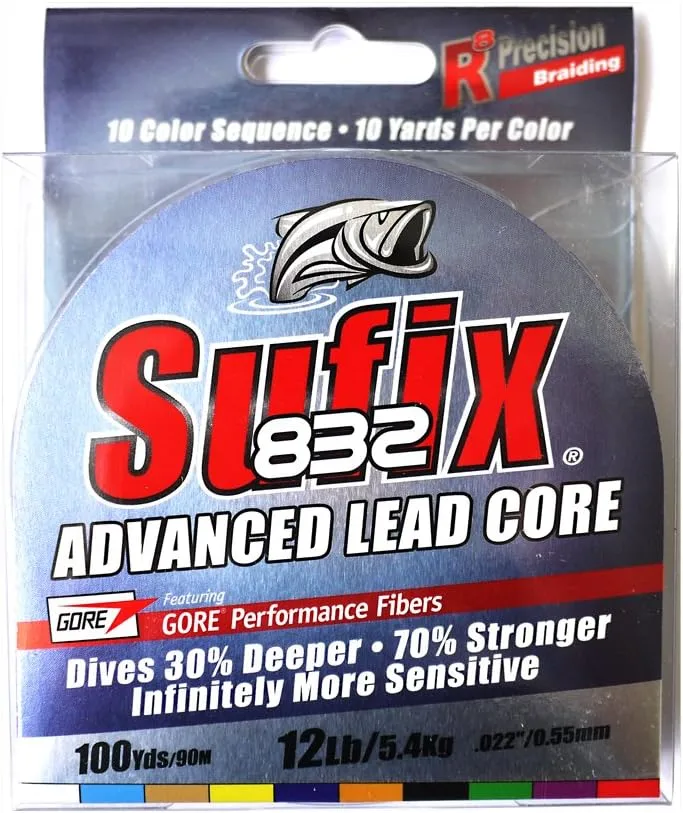 SUFIX 832 Advanced Lead Core - 10-Color Metered