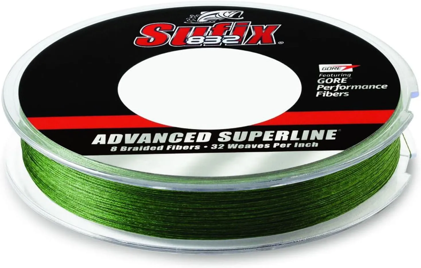 SUFIX 832 Advanced Superline Braid - Low-Vis Green, 300 yds