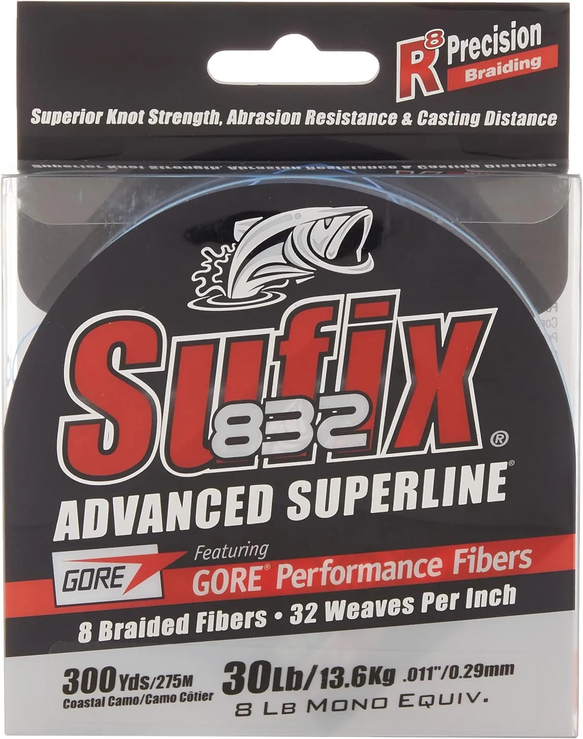Sufix 300 Yard 832 Advanced Superline Braid Fishing Line - Coastal Camo