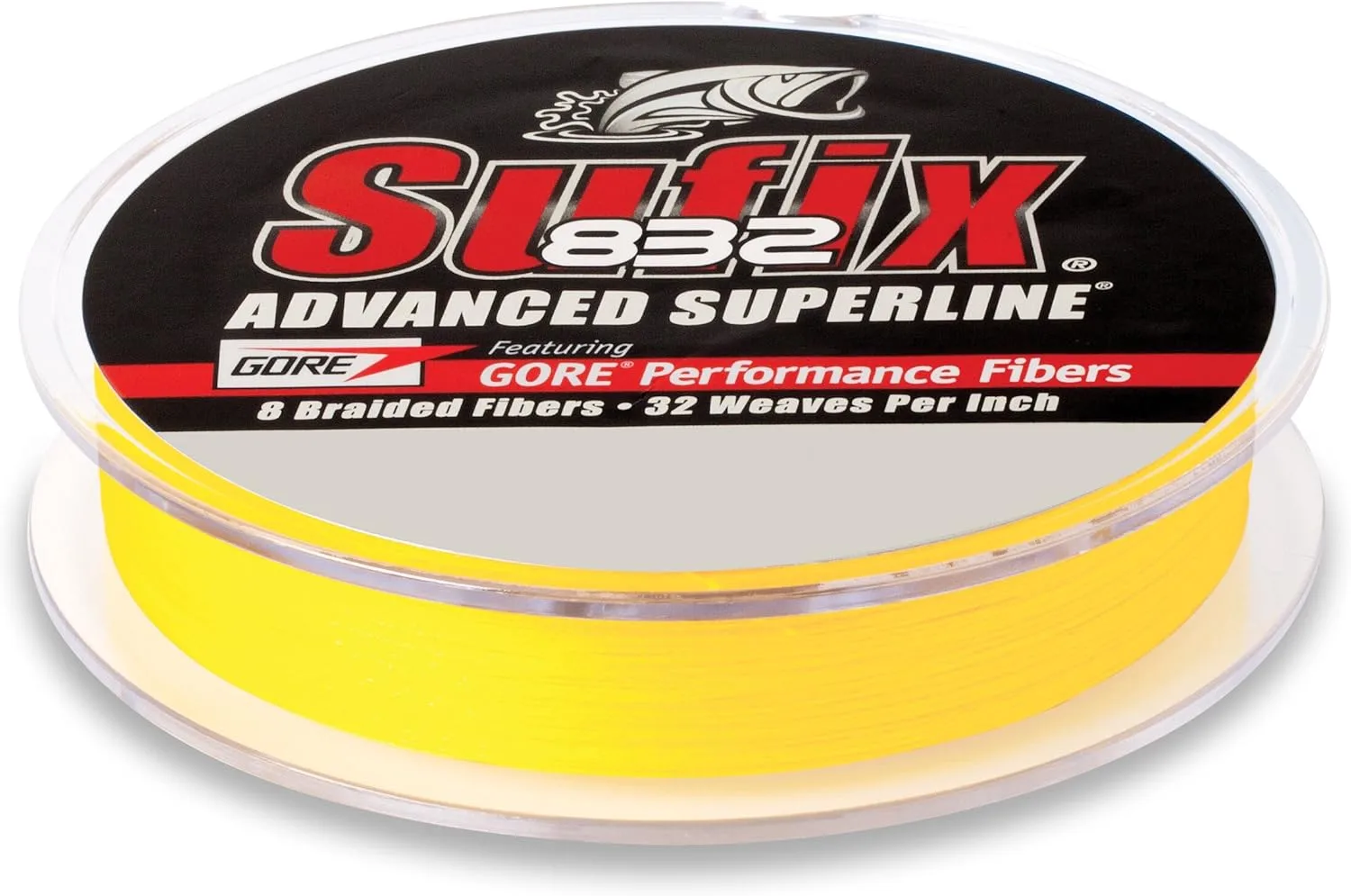 Sufix 832 Advanced Superline Braid, Hi-Vis Yellow, 10-Pound/300-Yard Spool (660-110Y)