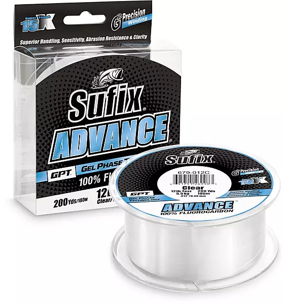 SUFIX Advance Fluorocarbon Filler Spool 200 Yards
