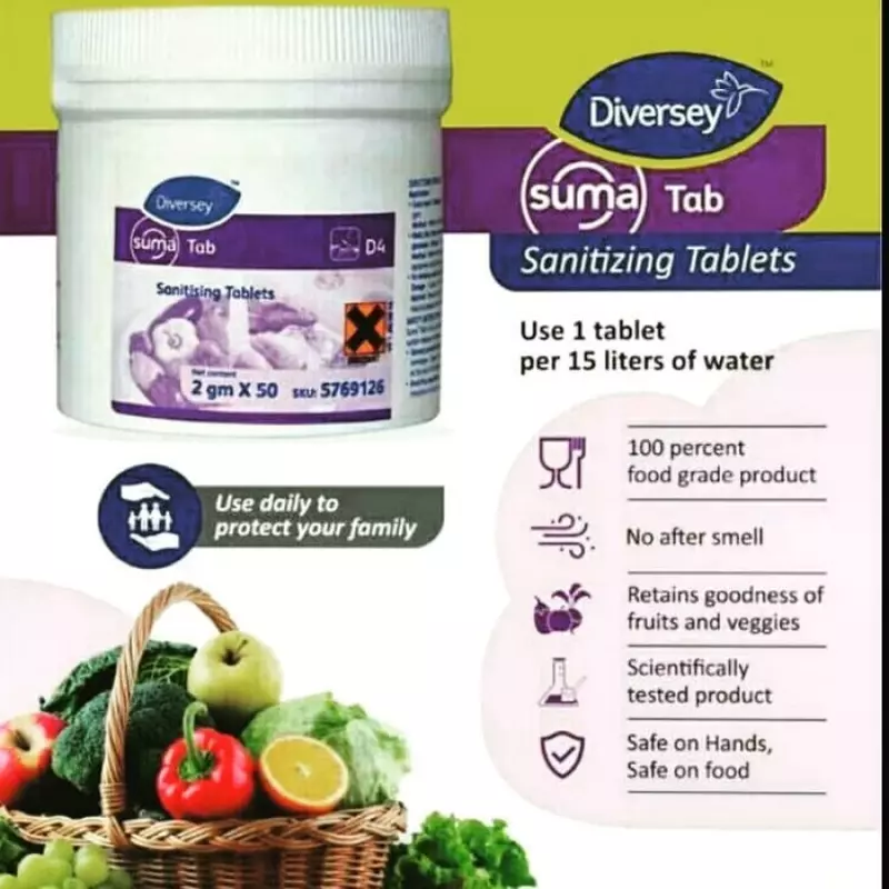 Suma Tab D4 Sanitising Tablets 2gm x 50 pcs