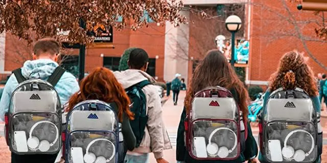 Summit Ridge Waterproof Clear Backpack with Water Bottle Holder - Stadium Approved Heavy-Duty Clear Backpack