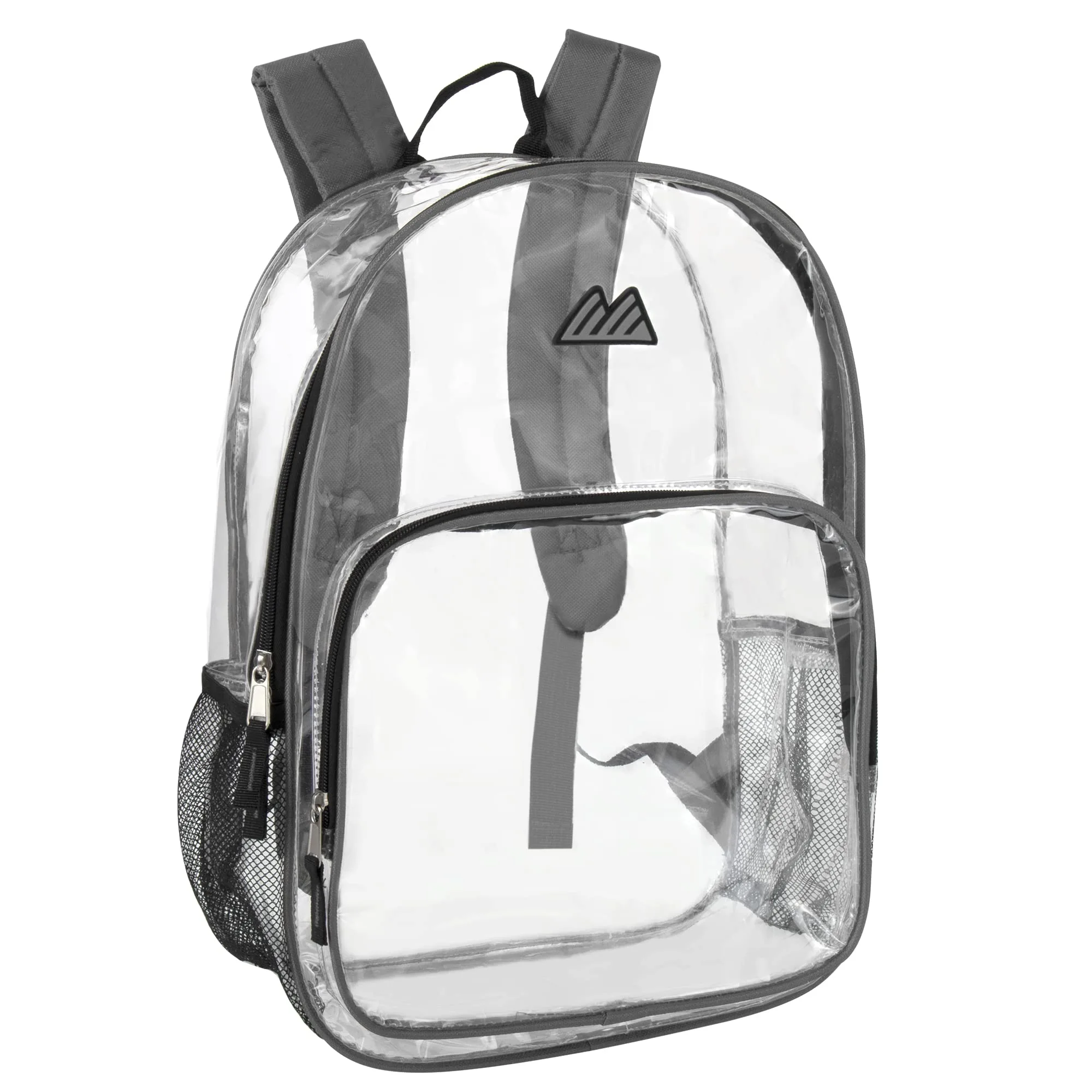 Summit Ridge Waterproof Clear Backpack with Water Bottle Holder - Stadium Approved Heavy-Duty Clear Backpack