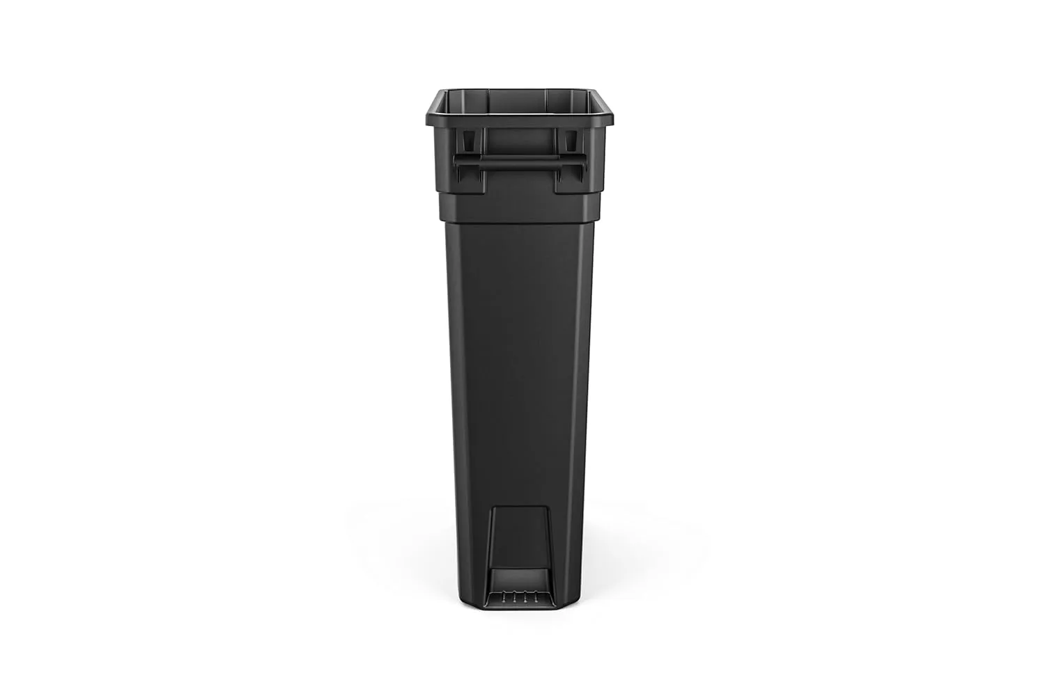 Suncast Commercial TCNH2030BK Narrow Trash Can With Handles, 30.00" Height x 11.08" Width, 23 gal Capacity, Black